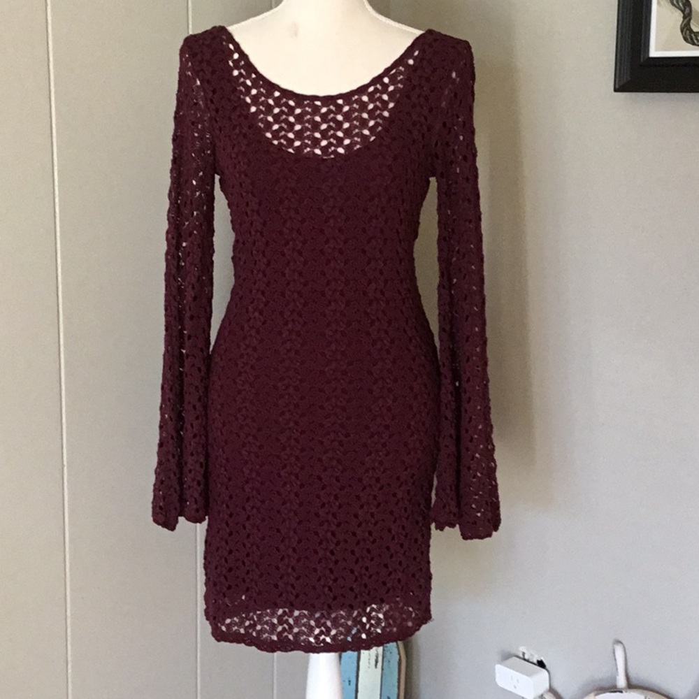 FREE PEOPLE Gorgeous little drop waist dress w/grommets detailing. Cool …